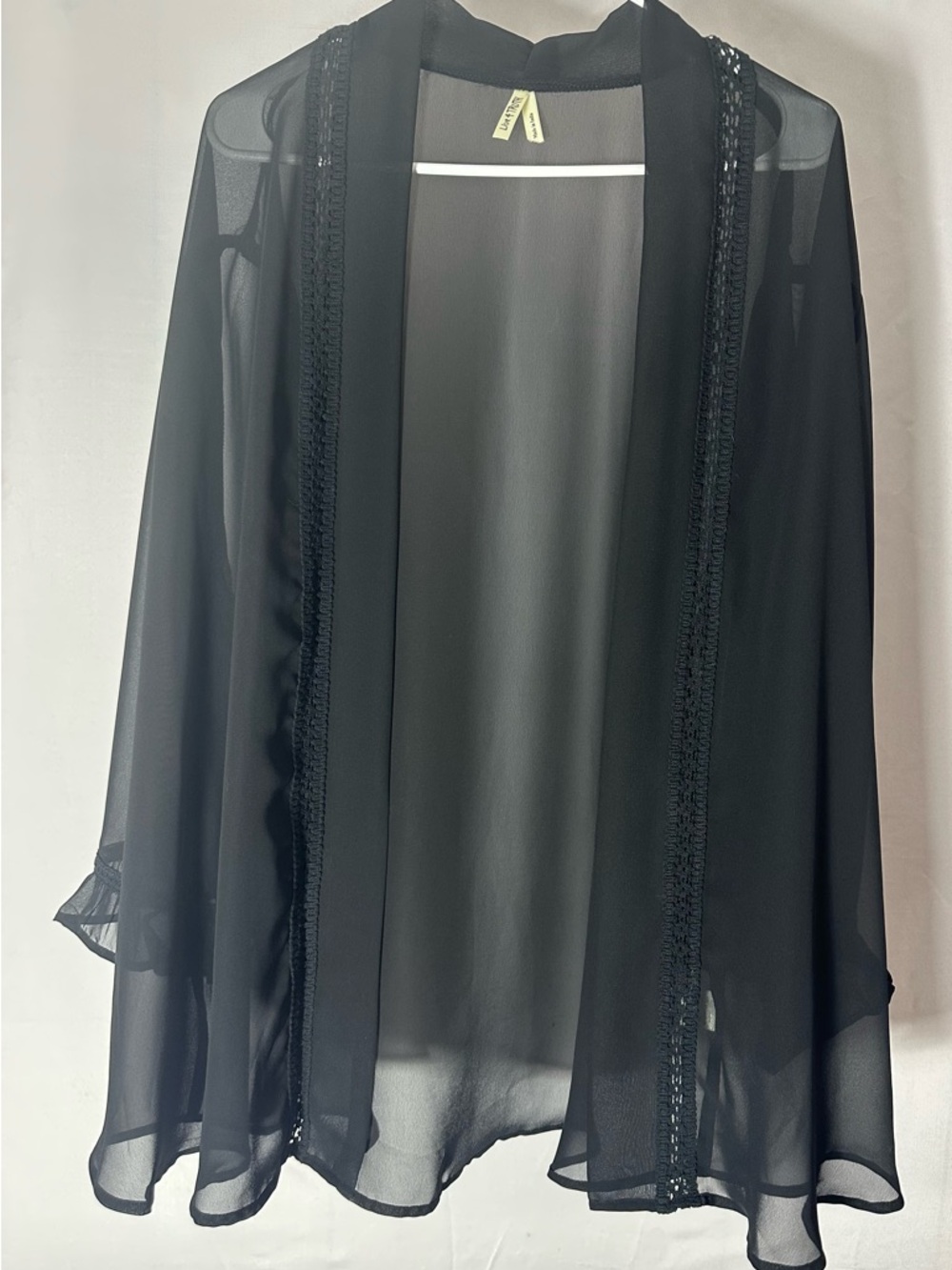 ⭐️5/25⭐️Live 4 Truth Sheer Black Open Front Kimono